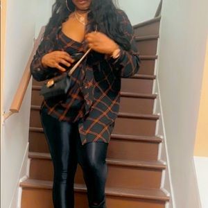 Bralette w/Button Down shirt